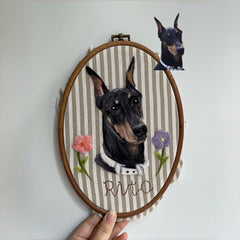 Custom Wool Felted Pet Hoop | Unique Pet Memorial Gifts
