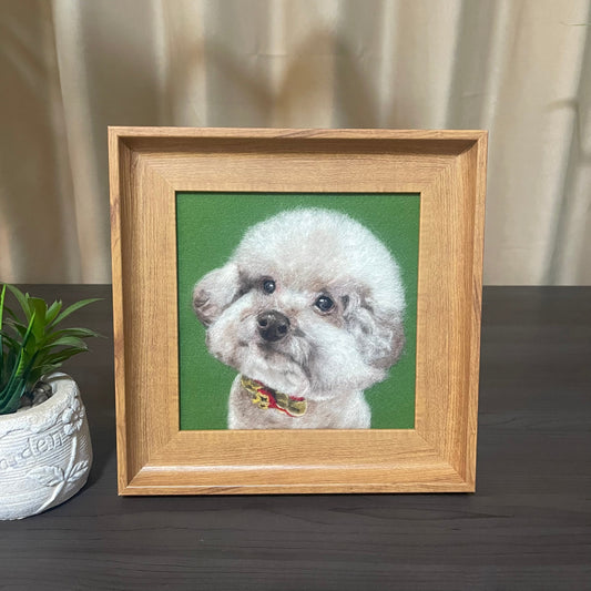 I couldn't stop crying at that moment-Custom Wool felt pet photo frame portrai