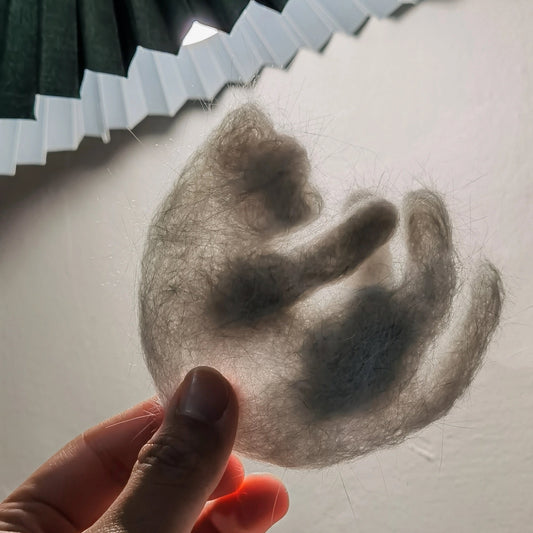 From Shedding Season to Keepsake: My First Try at Cat Fur Felting 🐾