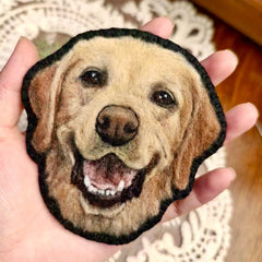 Custom felted wool pet pendant