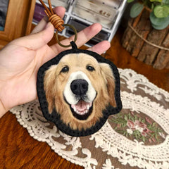 Custom felted wool pet pendant