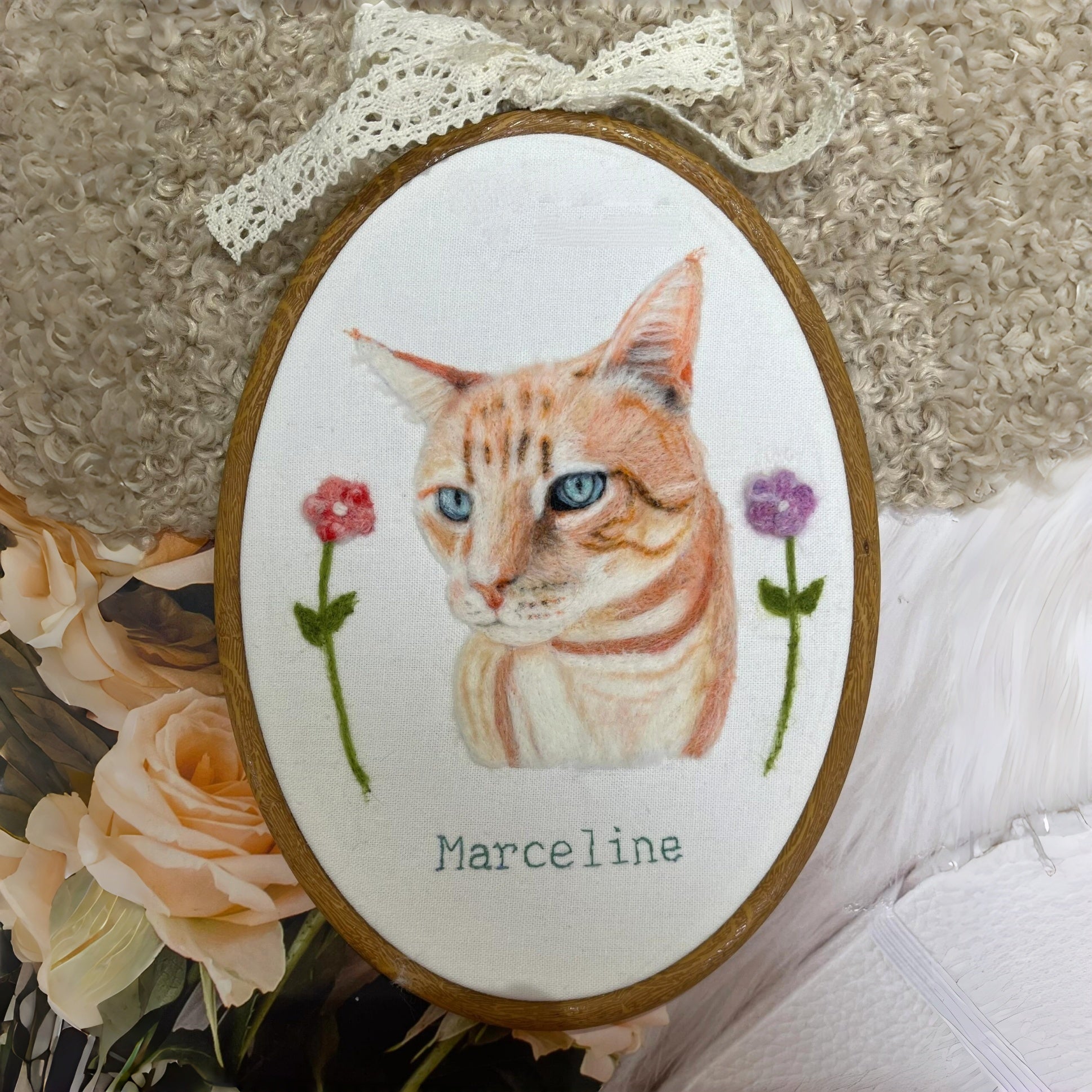 Custom Wool Felted Pet Hoop | Unique Pet Memorial Gifts