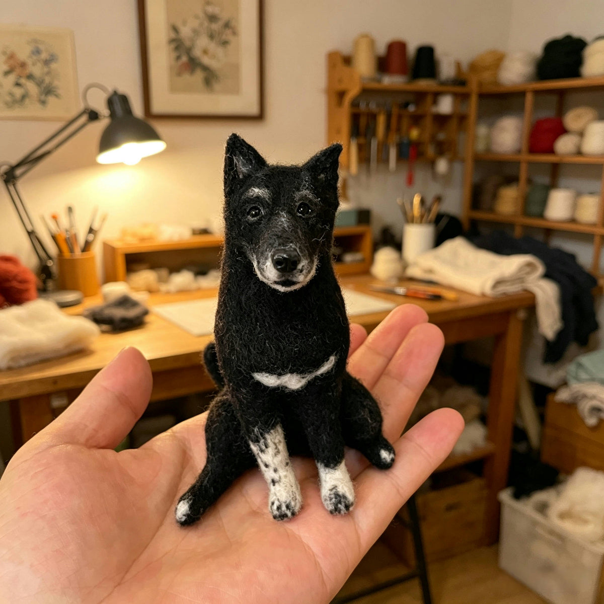 Custom Full Body Figurine Needle Felted Pet | Handmade Pet Memorial Gifts