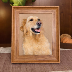 Custom Needle Felted pet photo frame portrait | Handmade Memorial Gifts for Pet Lovers