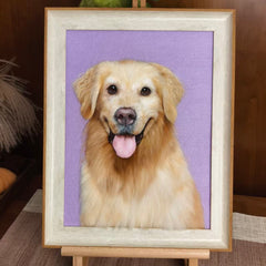 Custom Needle Felted pet photo frame portrait | Handmade Memorial Gifts for Pet Lovers
