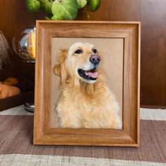 Custom Needle Felted pet photo frame portrait | Handmade Memorial Gifts for Pet Lovers