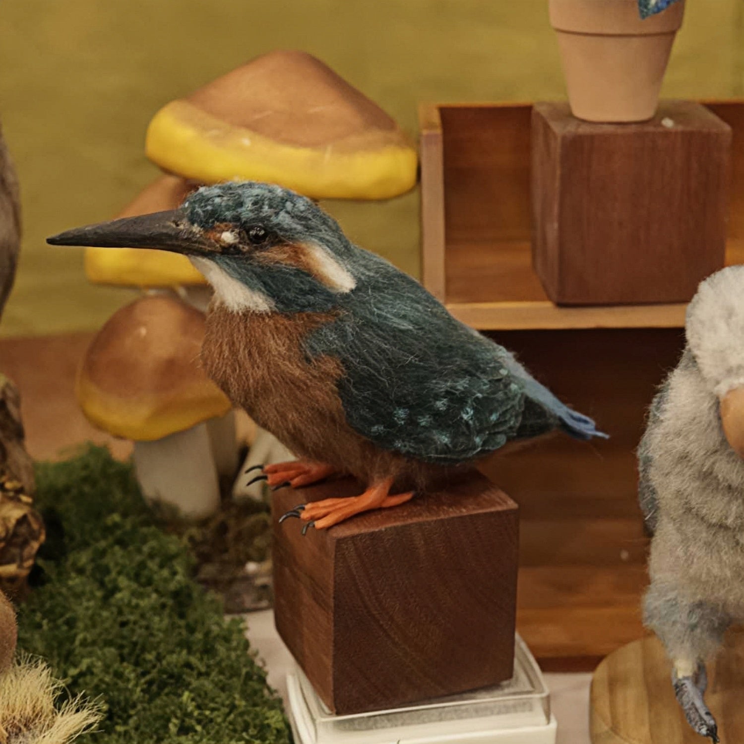 Needle Felted Parrot Bird Replica | Handmade 3D Full Body Wool Sculpture