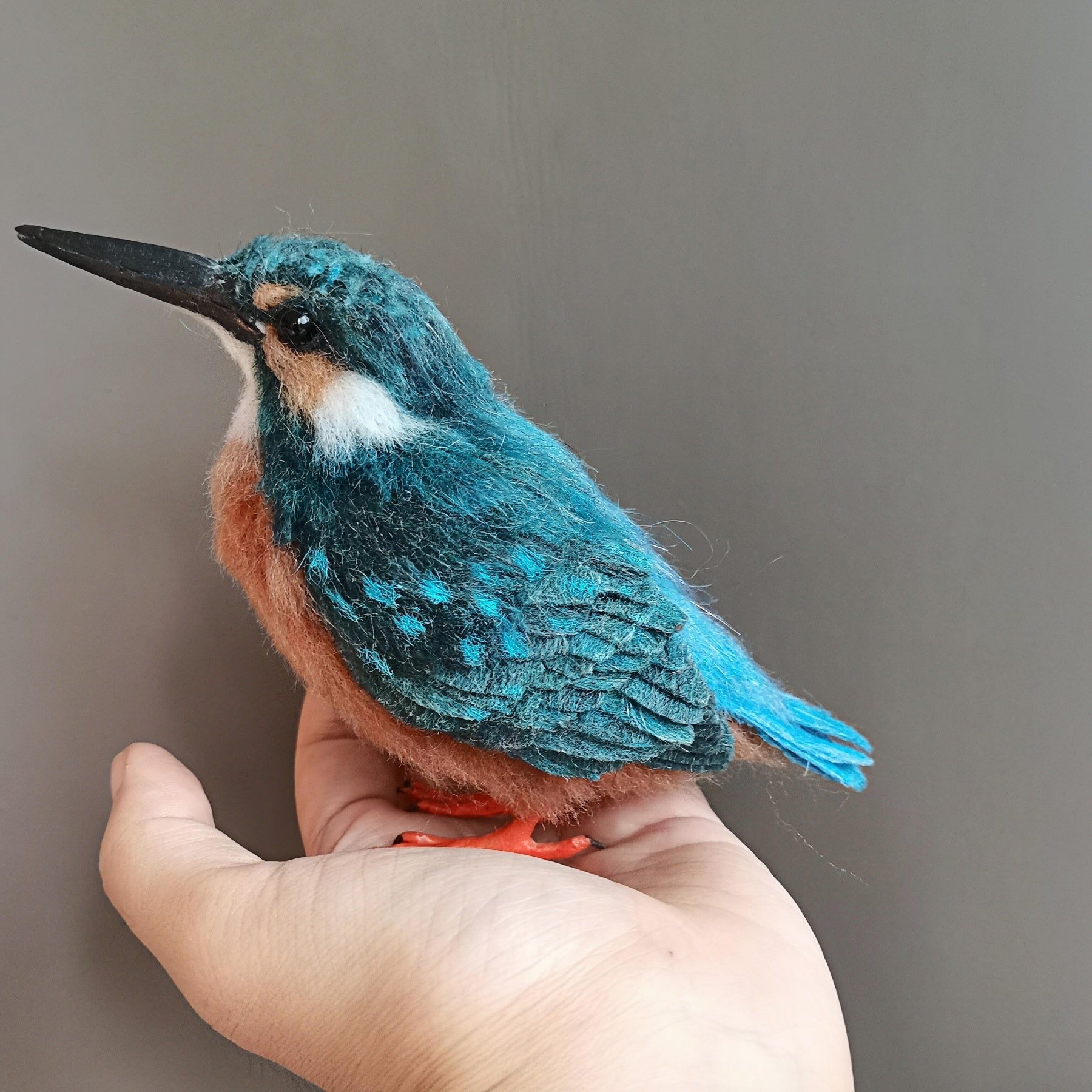 Needle Felted Parrot Bird Replica | Handmade 3D Full Body Wool Sculpture