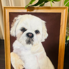 Custom Wool felt pet photo frame portrait | Handmade Memorial Gifts for Pet Lovers