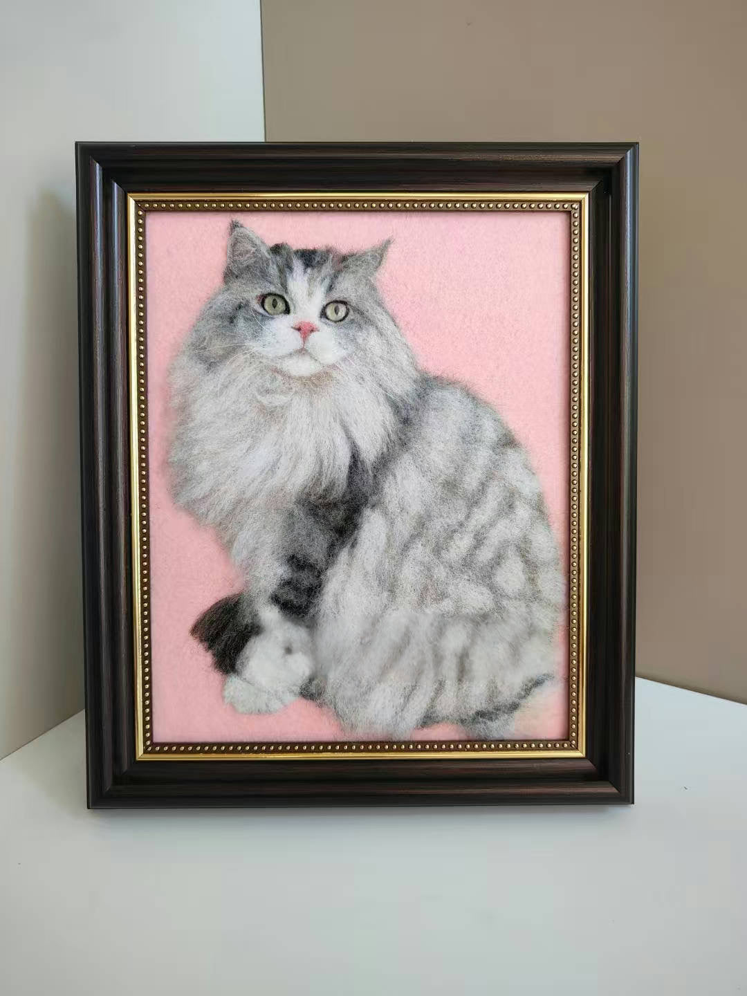 Wool felt pet photo frame portrait