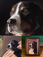 Wool felt pet photo frame portrait